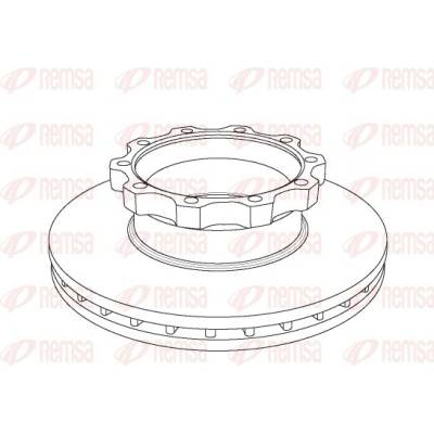 REMSA Brzdový kotouč Heavy Duty Brake Disc NCA1044.20