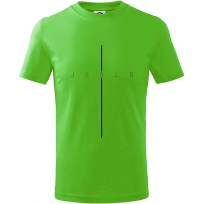 Jesus nápis v kríži tričko detské Apple Green