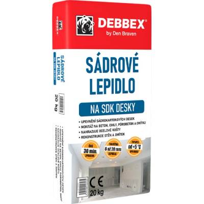 Den Braven Sádrové lepidlo na SDK desky 20 kg pytel