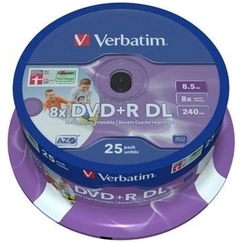 Verbatim DVD+R DL 8,5GB 8x, 25ks (43667)