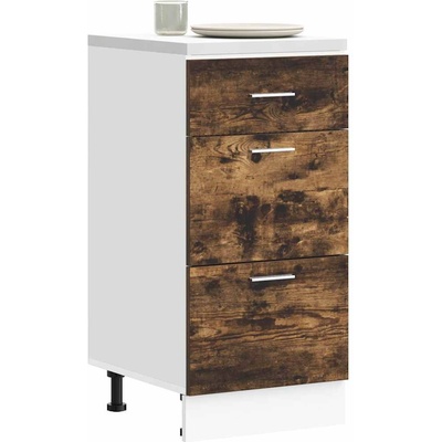 vidaXL Долен шкаф "Lyon" опушен дъб 40x46x81, 5 см, инженерно дърво (854215)