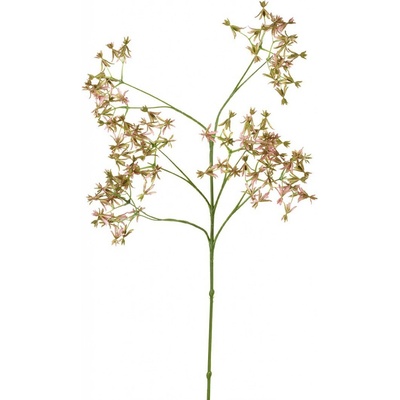 Zelená dekoračná kvetina s jemnými ružovými kvietkami - 64cm - Parlane