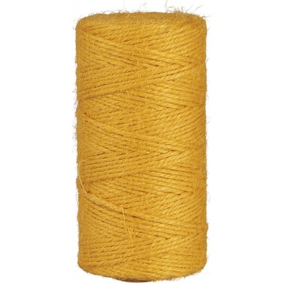 Ib Laursen Jutový provázek Yellow 100 m, žlutá barva, textil