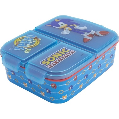Stor delený plastový box na desiatu Ježko Sonic 40520