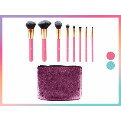 Cien Beauty Sada kosmetických štětců růžová 9 ks – Zboží Dáma
