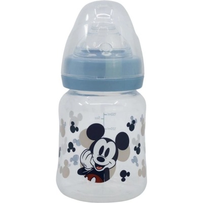 Stor dojčenská antikoliková fľaša Mickey Mouse Baby Blue 150ml 10401