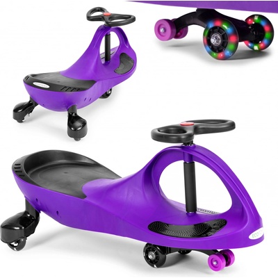Ecotoys Dětské gravitační vozítko LED kola fialové