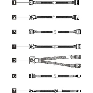 Lenovo Аксесоар, Lenovo ThinkSystem SR650/a V4 2.5" Chassis Front BP1 SAS/SATA Cable Kit (4X97B04117)