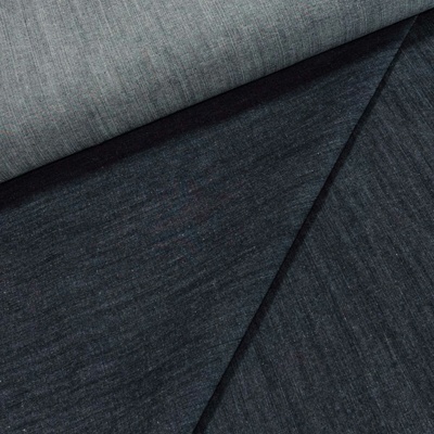 TextilCentrum.cz Bavlněná riflovina (denim, džínovina) modrá žíhaná č.7, klasická, š.160cm, 380 g/m2, 100% bavlna (látka v metráži)