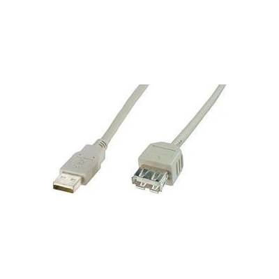 Digitus AK-300202-018-E USB 2.0 zástrčka A - USB 2.0 zásuvka A, 1,8m, béžový