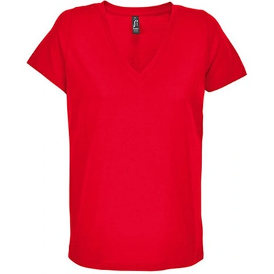 SOĽS Regent Dámske tričko s výstrihom do V SL04766 Red