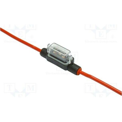 ELED HLP7335 Zásuvka; 9,1mm; na kabel; Výv: vodiče x2; červená; Dél: 135mm
