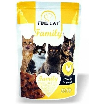 Fine Cat Family s drůběžím v omáčce 100 g
