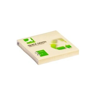Bločky Q-CONNECT recyklované 76x76 žlté