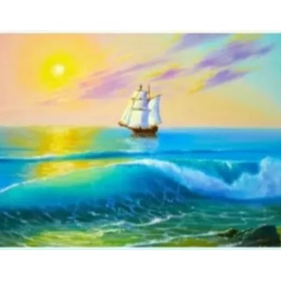 Лодка в морето 40/50 см