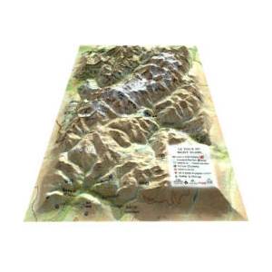 CARTE EN RELIEF DU MASSIF DU MONT BLANC | 3DMAP (2022)