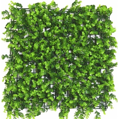 Umělá živá zelená stěna WALL BACKGROUND EUCALYPTUS, 50x50cm