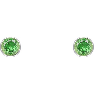 Eppi Minimalistické bezel náušnice s tsavorit granátmi Viosa E45917