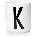 Design Letters Чаша халба aj буква k порцеланова (10201000k)