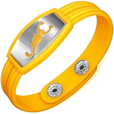 Šperky eshop vyrobený z gumy žluté provedení řecký motiv škorpion Z9.3