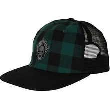 CREATURE Bonehead Flame Wash Mesh Trucker Unstructured Green Flannel 159869