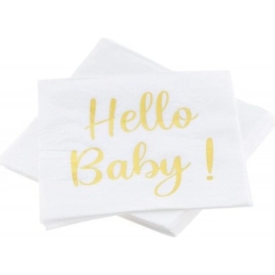 Chaks Ubrousky papírové Hello Baby! 20ks 33x33cm