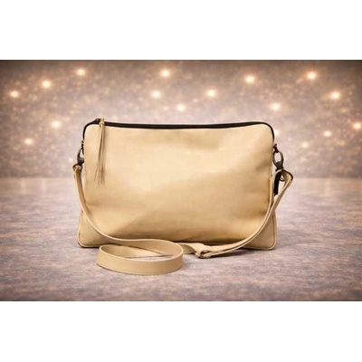 Max Original Leather Laptop bag beige
