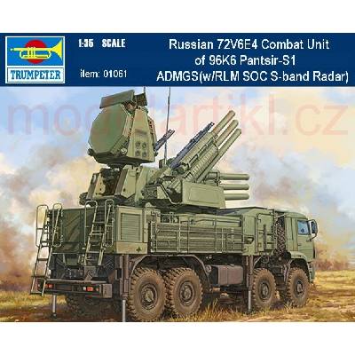 Trumpeter Russian 72V6E4 Combat Unit of 96K6 Pantsir-S1 ADMGSw/RLM SOC S-band Radar 1:35