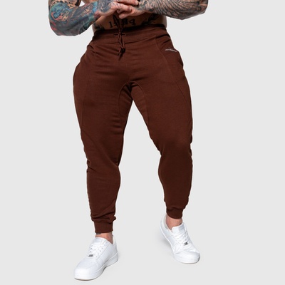 Iron Aesthetics pánské sportovní tepláky Flexi hnědé
