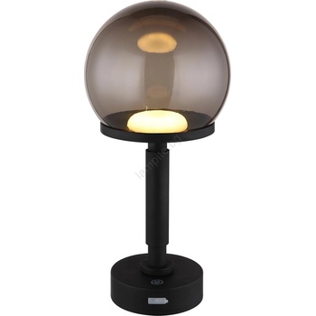 GLOBO 21034S - LED Акумулаторна настолна сензорна лампа HAKU LED/2, 5W/5V 2700/4000/6500K черен (GL7930)