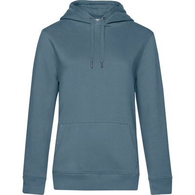 B & C QUEEN Hooded dámská mikina s kapucí nordic modrá