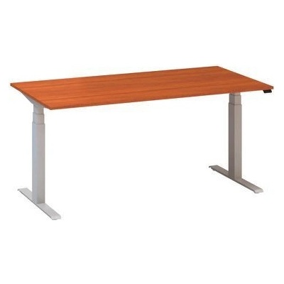 Alfa Office Alfa Up s šedým podnožím 160 x 80 x 61,5 - 127,5 cm divoká třešeň