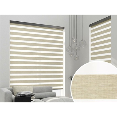 Zebra-shop Den a noc Maxi zatemňující Krémový melír 2 BH 2903 150 x 80 bílá vpravo