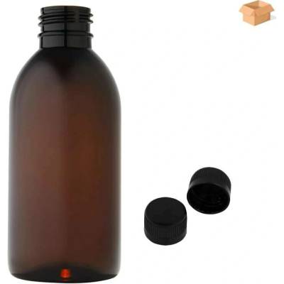 Tera plastová lahvička hnědás černým uzávěrem 200 ml 220 ks