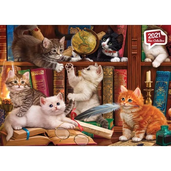 Anatolian - Puzzle Kittens in the Library 500 - 500 piese