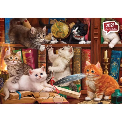 Anatolian - Puzzle Kittens in the Library 500 - 500 piese