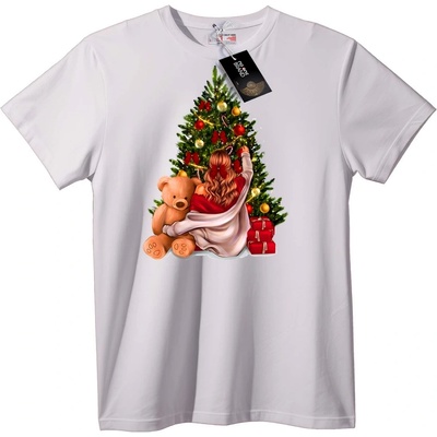 NOONEBRAND Тениска Коледно мече момиче - XS, Black