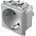 TEM Контакт шуко 2P+E 16A 2M, цвят Сребро мат, Modul - VM10ES (VM10ES)
