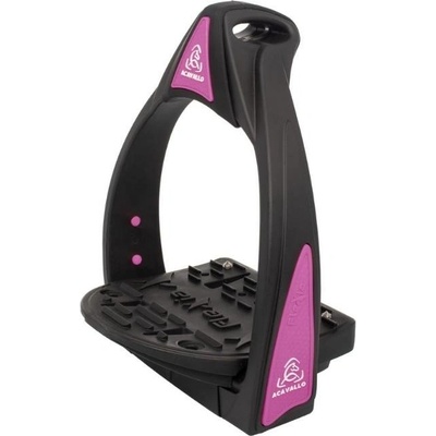 ACAVALLO Bezpečnostní třmeny Flexia black/fuchsia – Zboží Dáma