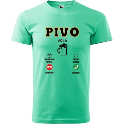 Dobrý Triko pánské tričko Pivo volá Mátová