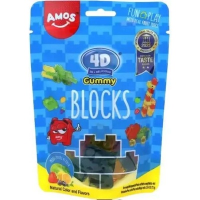 Amos 4D Gummy Blocks Mixed Fruits 72 g CN