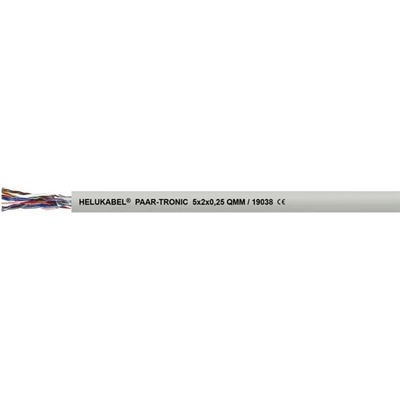 Helu 19042-100 dátový kábel 10 x 2 x 0.25 mm² sivá 100 m