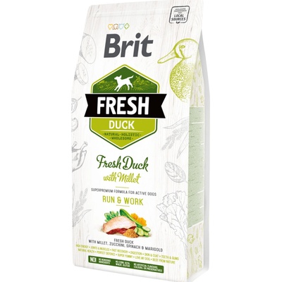 Brit Fresh Run & Work kačica a proso 2,5 kg