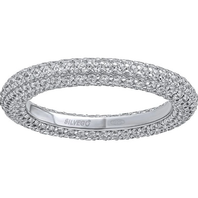 SILVEGO Stříbrný prsten Cleolynd s čirými Brilliance Zirconia JJJ1401RW