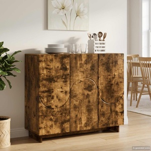 vidaXL Бюфет Опушен дъб 85.5 x 31 x 75 см Инженерна дървесина (8011545)