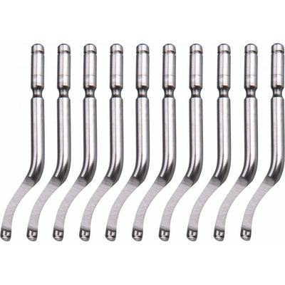 Extol Premium Náhradné čepele 10 ks k odhrotovaču 8803680, driek 3,2 mm +10 ks náhradných čepelí, HSS M35 (5% Co) 8803682