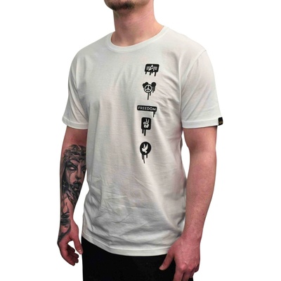 Alpha Industries Freedom T tričko pánske white