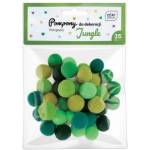 Interdruk Pompons for decoration 35pcs Jungle