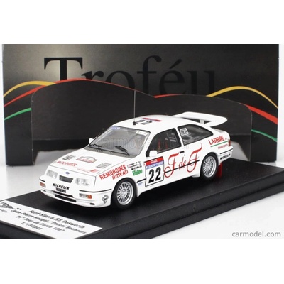 Trofeu Ford england Sierra Rs Cosworth N 22 Rally Tour De Corse 1987 Jean Pierre Rouget Pascal Bouhours Bílá Červená 1:43