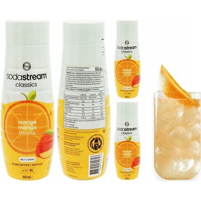 Sodastream pomeranč mango zero 3 x 440 ml